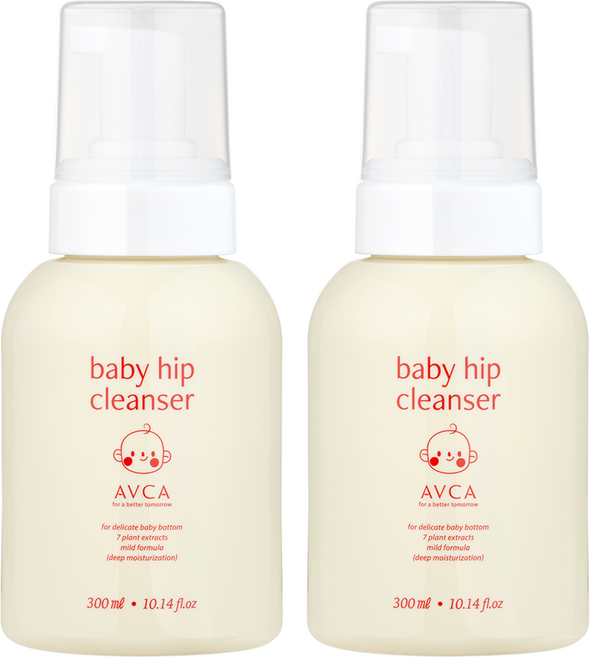 아브카 유아용 순한 엉덩이 포밍 약산성 클렌저 무향, 2개, 300ml