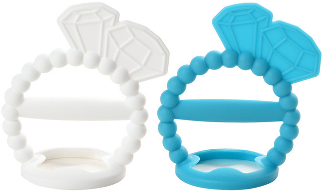 데일리라이크 봉봉 탄생석 치발기 세트, 2종, 06 터키석, 다이아몬드, 1세트