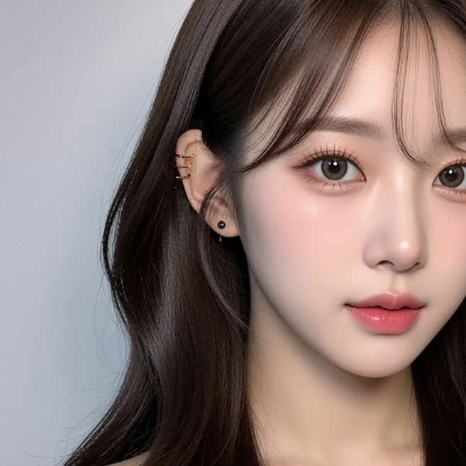 미다미 쓰리라인 이어커프 2p + 케이스 세트 pc1011