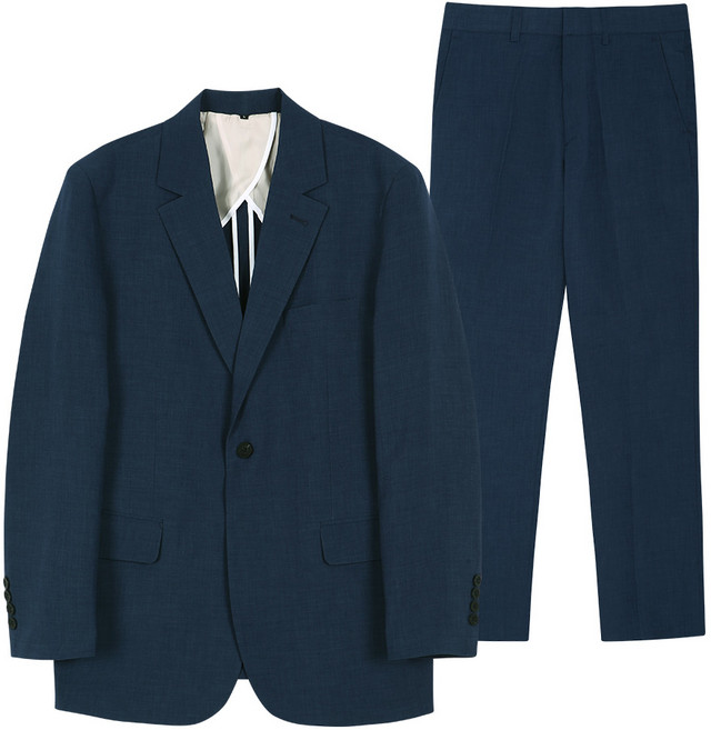 듀아크 남성용 빅사이즈 여름용 포멀 린넨 수트 세트