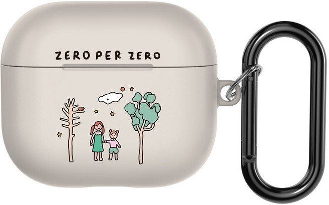 제로퍼제로 구스페리 에어팟3세대 하드케이스, 패밀리 자매와 나무