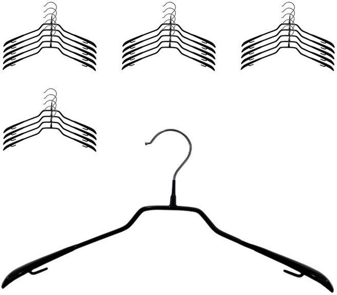 라이프서치 남성용 논슬립 자켓 코팅 옷걸이, 블랙, 20개