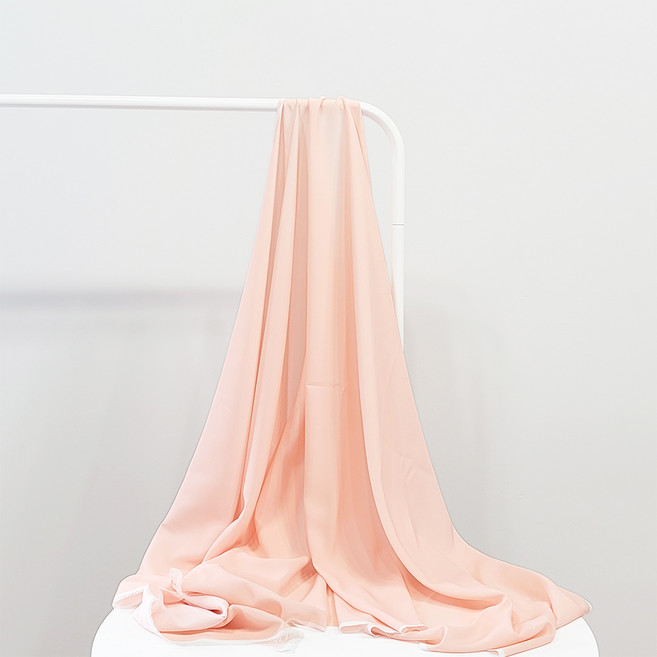 나비손길 두툼한 컬러 쉬폰 원단, 06라이트피치, 1개