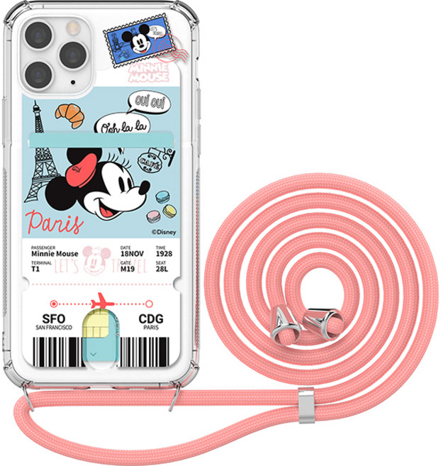 아이컬러즈 디즈니 시티 트래블 투명 방탄 카드 목걸이 케이스