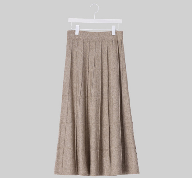 프렌치시크 여성용 스퀘어자가드 비스코스 니트 스커트