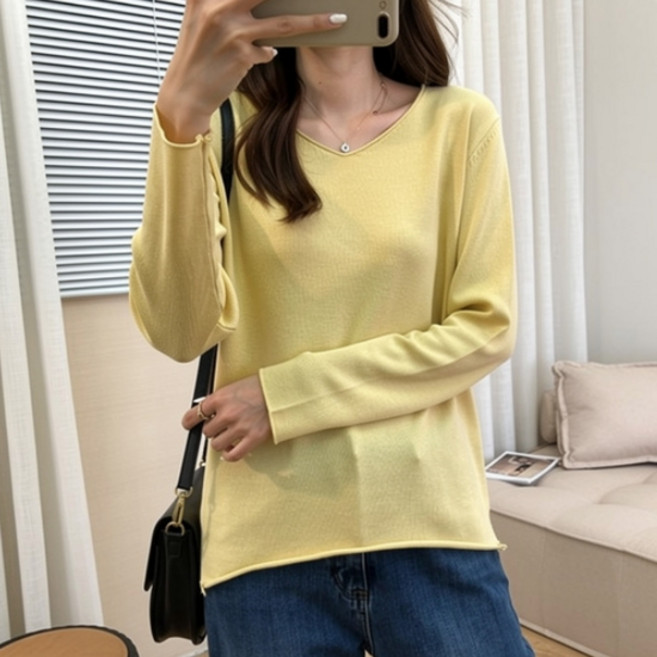 Sonio 女款V領基本款針織衫