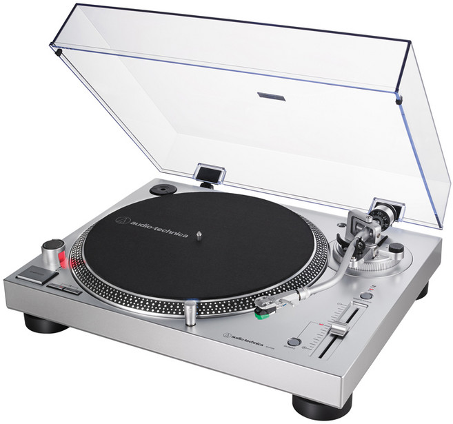오디오테크니카 완전 자동 벨트 드라이브 블루투스 턴테이블, AT-LP120XUSB, SILVER