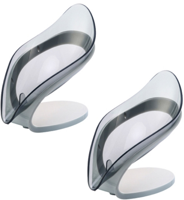 팅올 리프 물빠짐 비누 받침대, 그레이, 2개