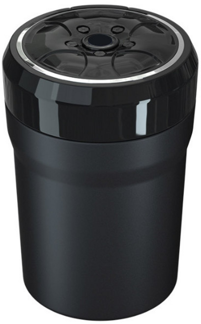 어반카 이중분리 밀폐 LED 재떨이, 블랙, 1개