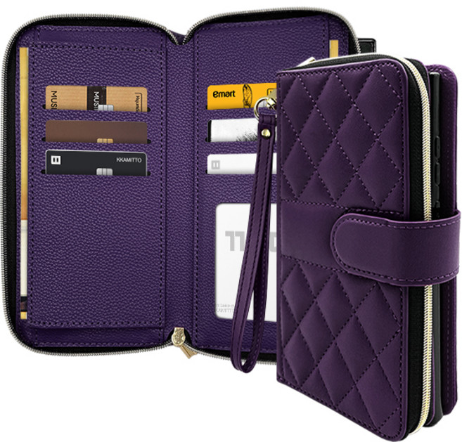 까미또 강튼 레브린 지퍼 월렛 다이어리 휴대폰 케이스