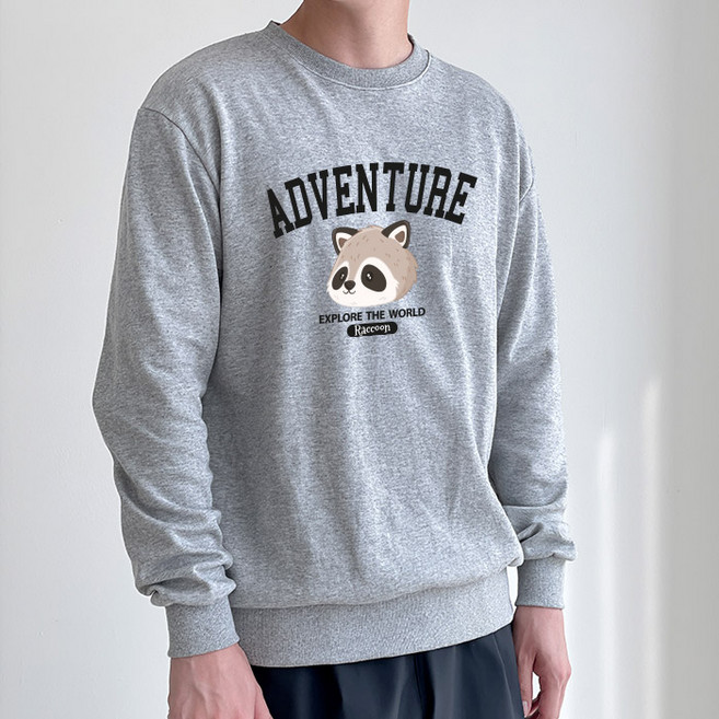 에어플레인 어드벤쳐 라쿤 스탠다드 맨투맨