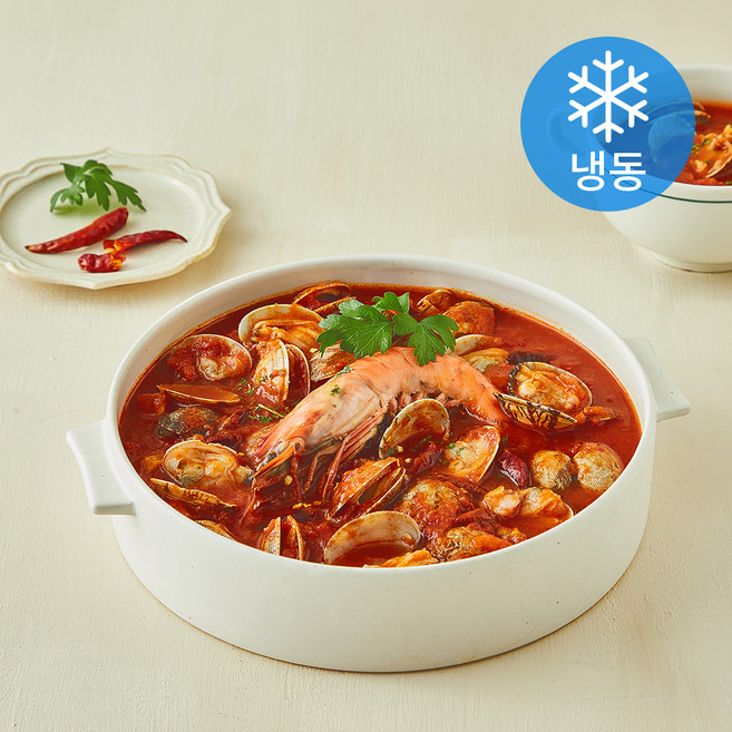 the푸짐한 바지락 많이 새우 매운 토마토 스튜 (냉동), 1개, 900g