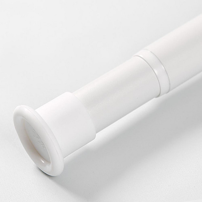 SERYUHOME 強力伸縮桿 圓形 32mm + 支架, 白色