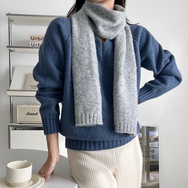 M-Scope 羊毛混紡柔軟針織圍巾