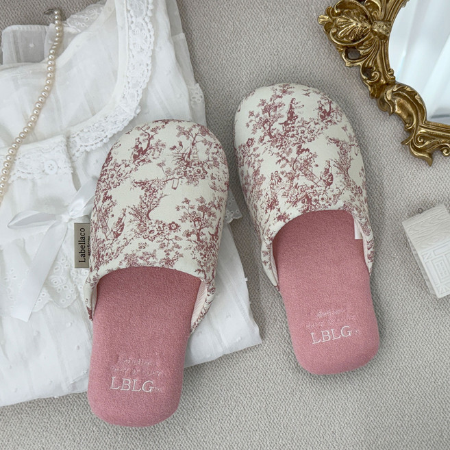 라벨라코 아델 쿠션 보온 방한 층간소음 거실화, 핑크, 1개