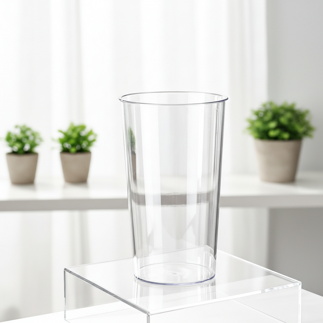 조인메이드 투명 화원 아크릴 꽃병, 원형