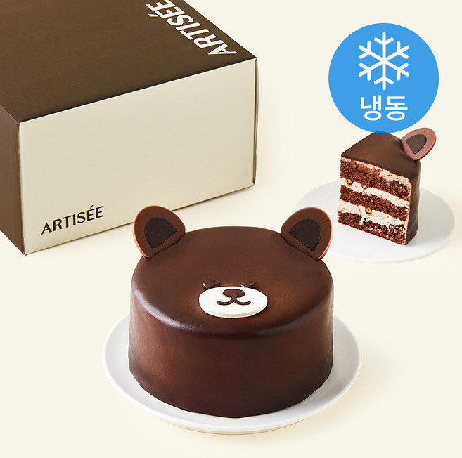 아티제 발로나 테디베어 초코케이크 (냉동), 340g, 1개