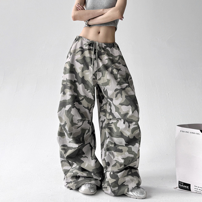 피어니스트 여성용 액티브 스트릿 와이드 카모플라주 팬츠