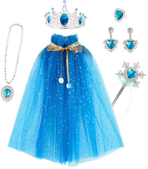 마켓감성 공주놀이 파티소품 세트, 블루, 1개