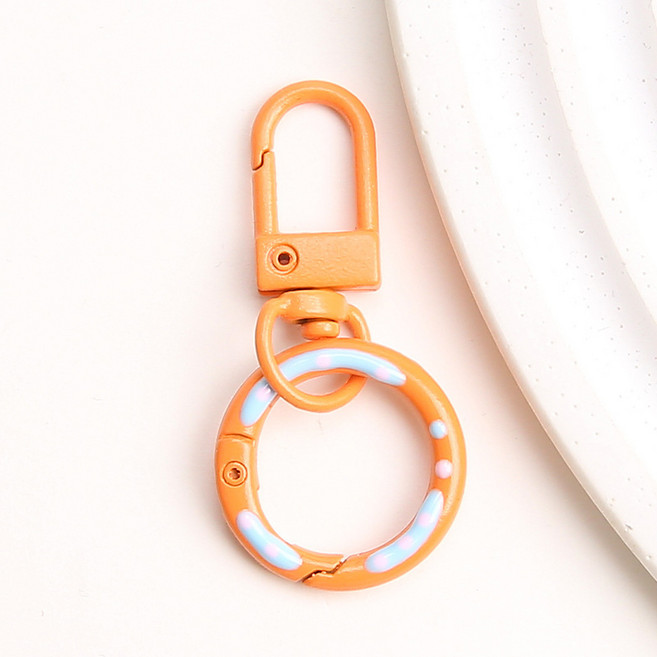 마켓피아 링 가방 연결 부자재 열쇠고리, 오렌지, 20개