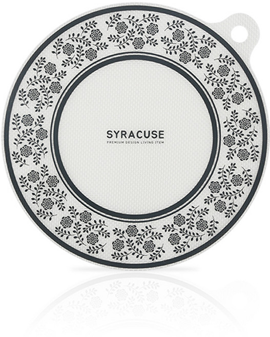 시라쿠스 원형 꽃 인덕션 보호매트 대 28cm, 그레이, 1개