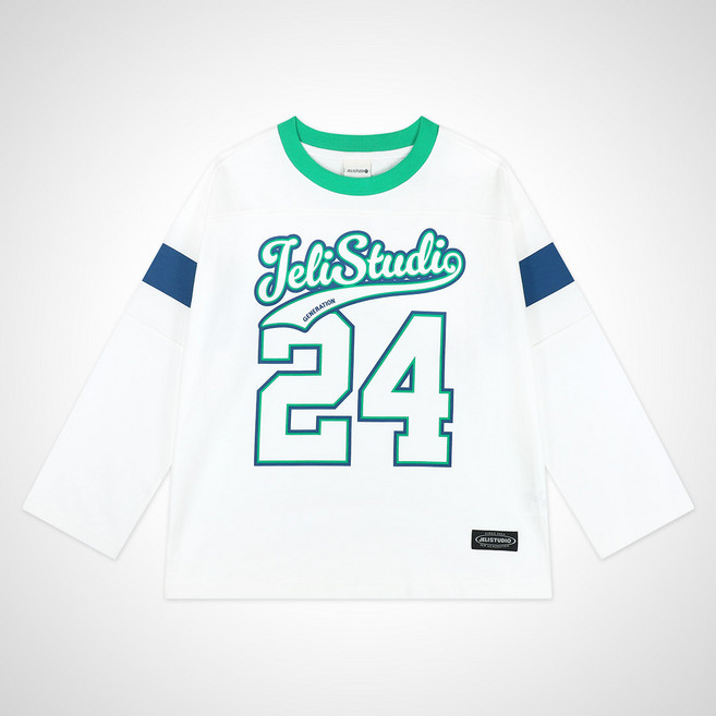 젤리스튜디오 아동용 스포티럭비 긴팔 티셔츠