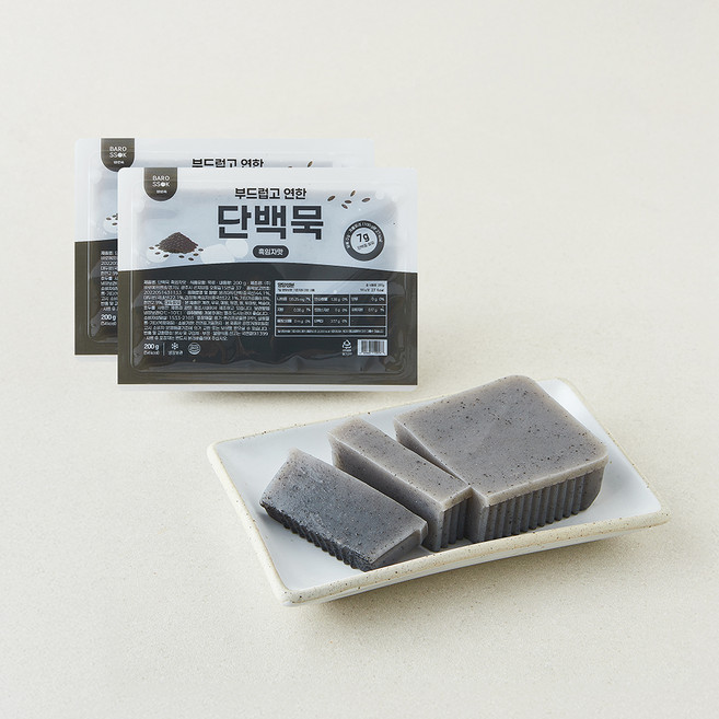 바로쏙 단백묵 흑임자맛, 200g, 2개, 1개입