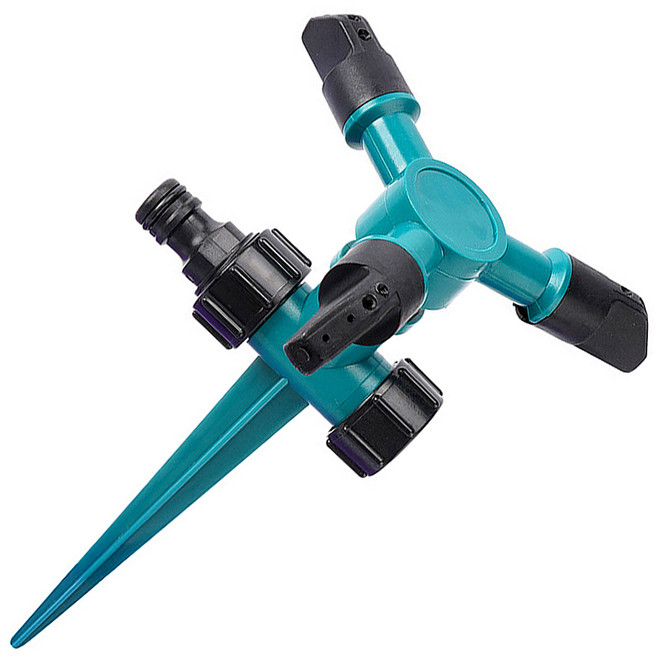 AHOYE 三臂插地式自動澆花器, 1個, 湖水綠色