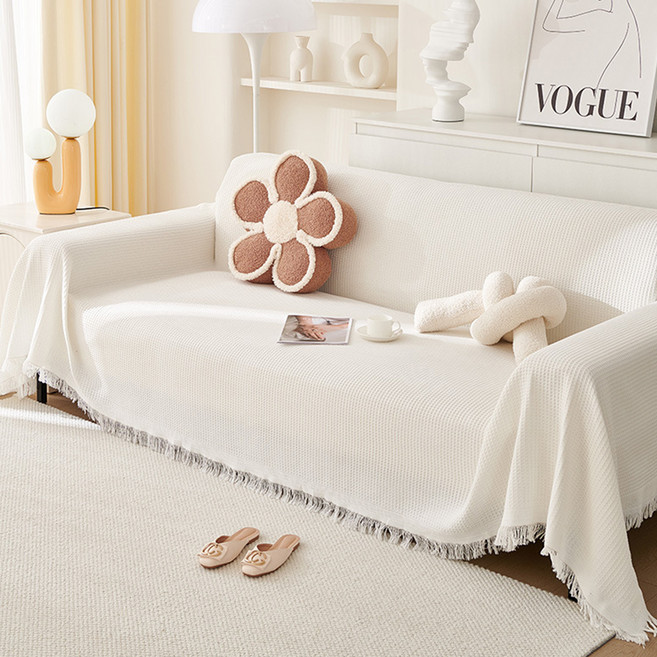 생활업글연구소 물세탁 가능한 소파커버, 펄화이트, 1개