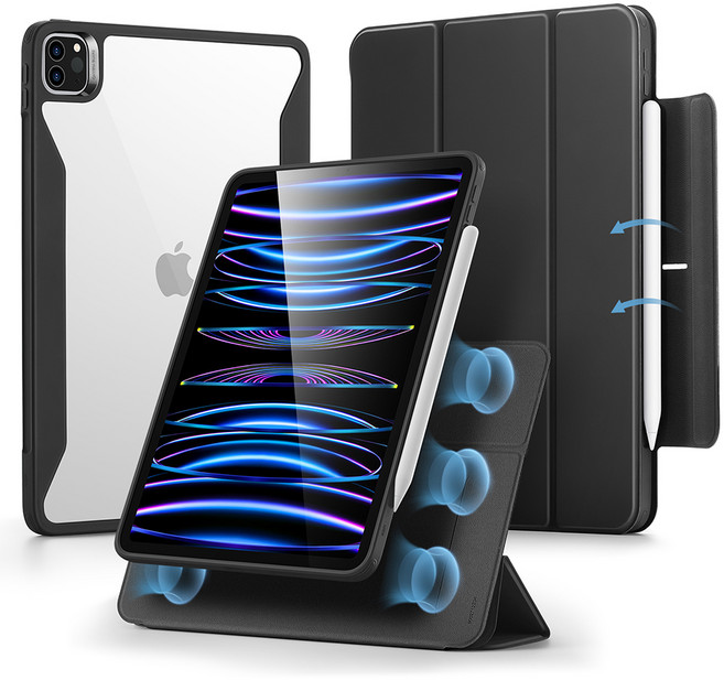 이에스알 커버분리 360 프로 태블릿PC 케이스 EC2, 블랙(EC221), 1개