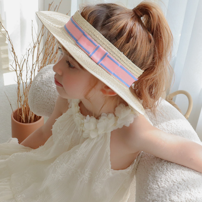 채니봉봉 여아용 리본가든 썬캡 모자
