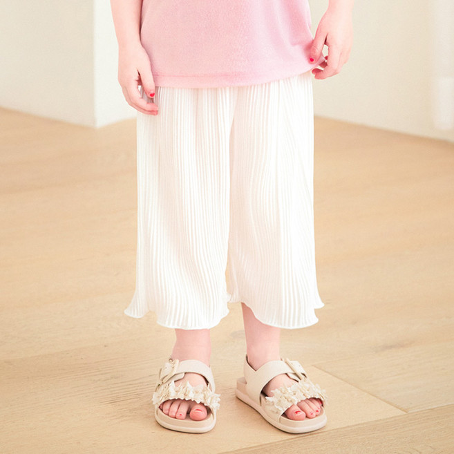 mollimelli 女童涼感透氣羅絲琳七分涼爽褲