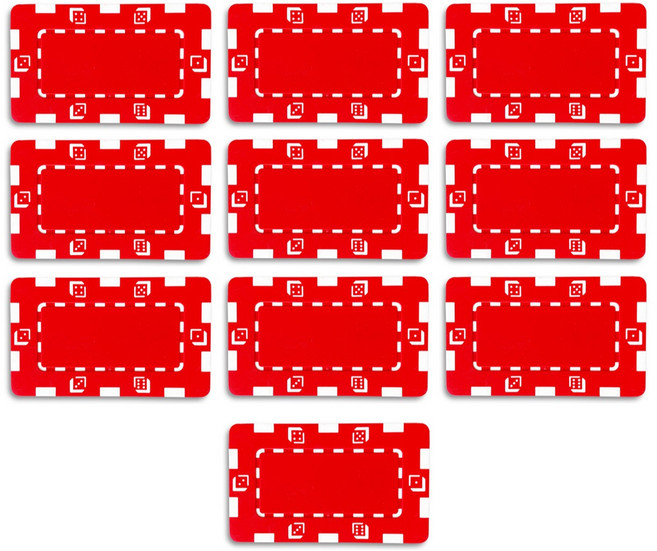 프리미엄 홀덤 사각칩 10p, 레드, 1개