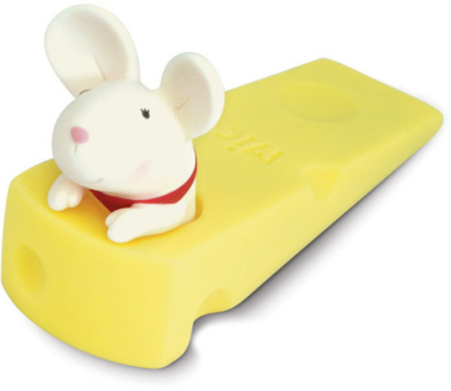 스토리빙 치즈 생쥐 도어스토퍼 화이트, 1개