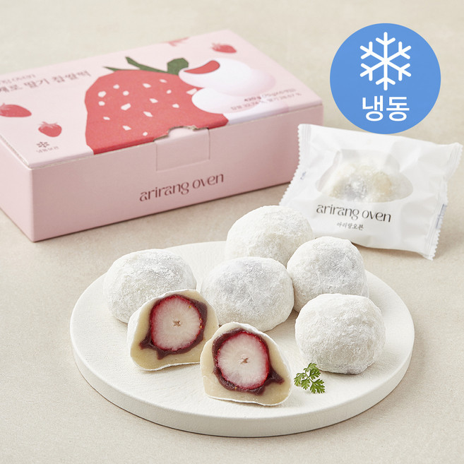 아리랑오븐 통째로 딸기 찹쌀떡 (냉동), 70g, 1개, 6개입