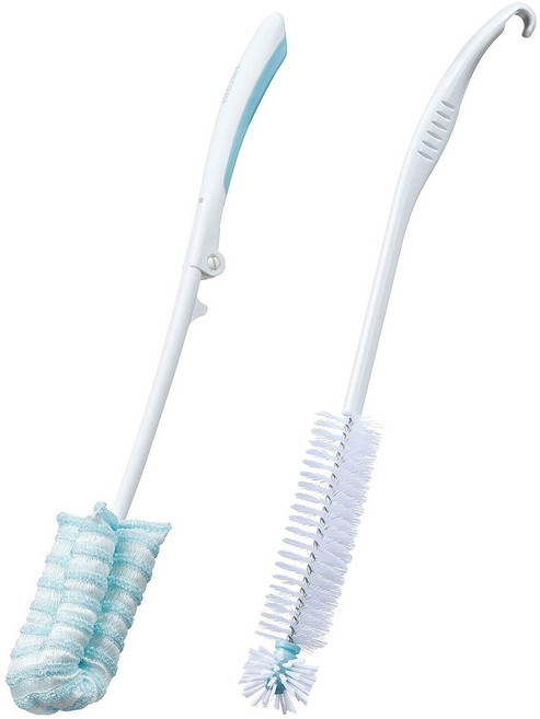 마메이타 접이용 컵 스폰지 + 좁은 물병 롱 세척솔 세트, 혼합색상, 1세트