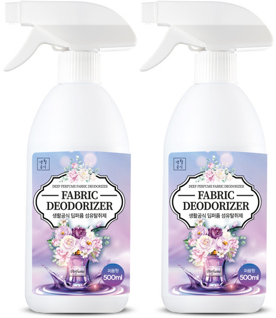 생활공식 플로럴 딥퍼퓸 섬유탈취제, 2개, 500ml