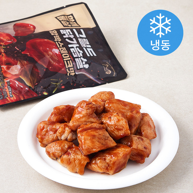 한끼통살 그릴드 닭가슴살 함박스테이크맛 (냉동), 100g, 10개