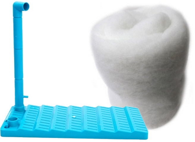 와이피 대일 저면 여과판 (중) + 여과솜 (120 x 40 cm) 세트, 1세트