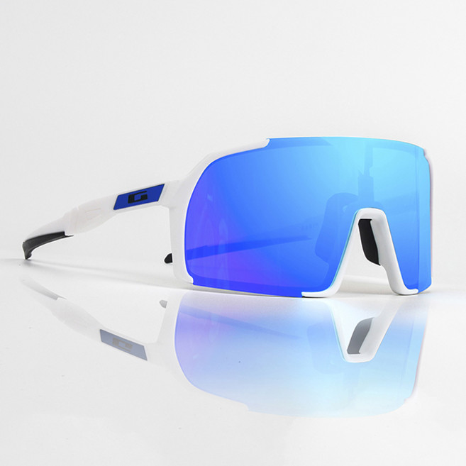 가빈 스타일호른 스포츠 고글 G103 + 도수클립 세트, C06 화이트 + 블루미러, 1세트