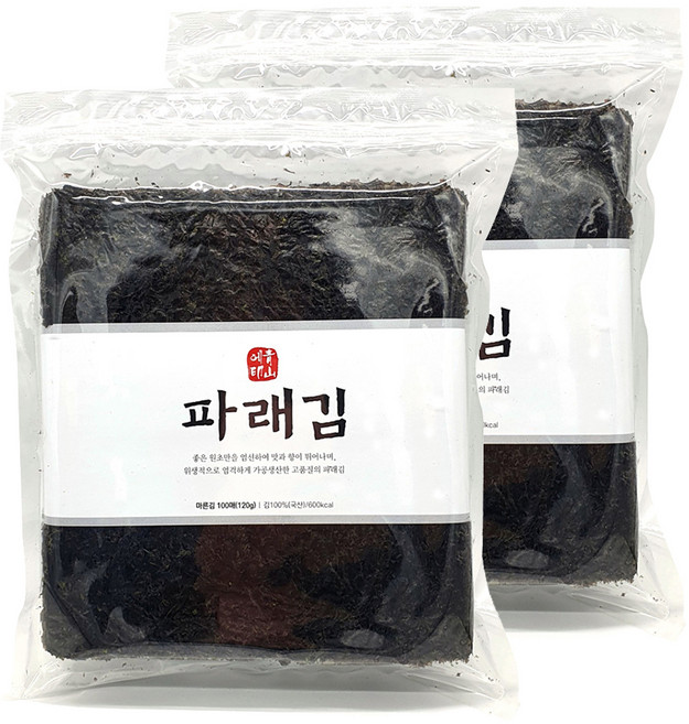 청산에 파래김 100p, 120g, 2개
