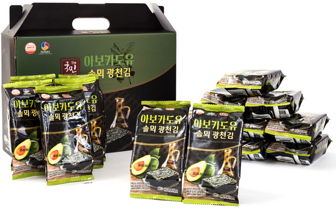 더국민 솔뫼 광천아보카도유 도시락김 4g x 16p 선물세트, 64g, 10세트