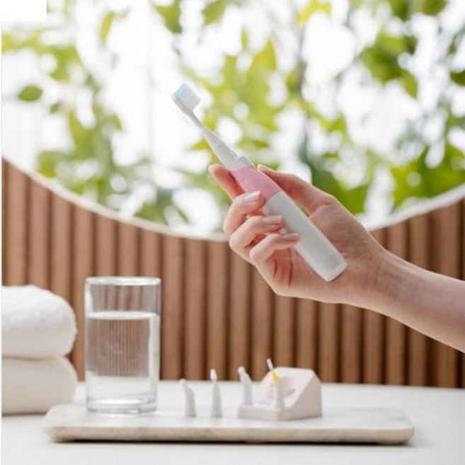 닥터플란트 휴대용 음파 잇몸 임플란트 전동치간칫솔, 핑크, 1개