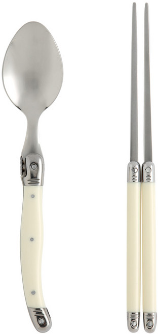 라귀올 알비스 커트러리 수저세트, 화이트, 숟가락 + 젓가락, 1세트
