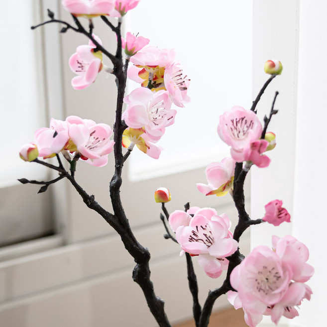 플라워트리 조화 매화 가지 36cm, 핑크, 2개