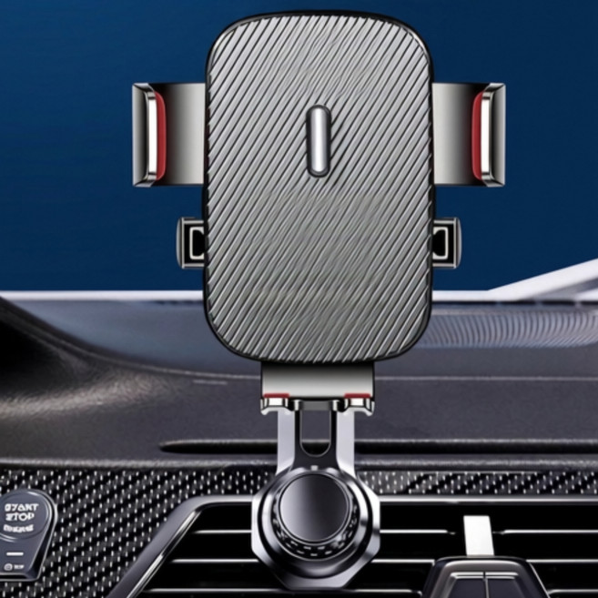 오토크루 에어프리 차량용 송풍구 휴대폰 거치대 AC-G02, 블랙, 1개