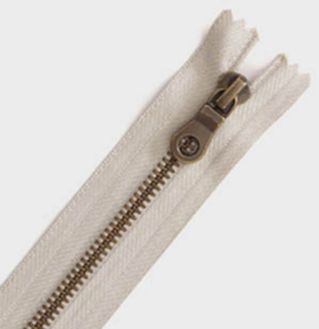 와이케이케이 프리미엄 5호 마블 앤틱지퍼 W573 40cm, 크림베이지, 1개