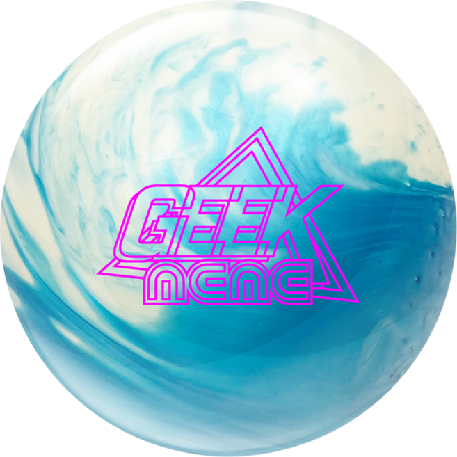 SWAG 로드필드 GEEK MEME 볼링공, WHITE + SKY BLUE, 1개