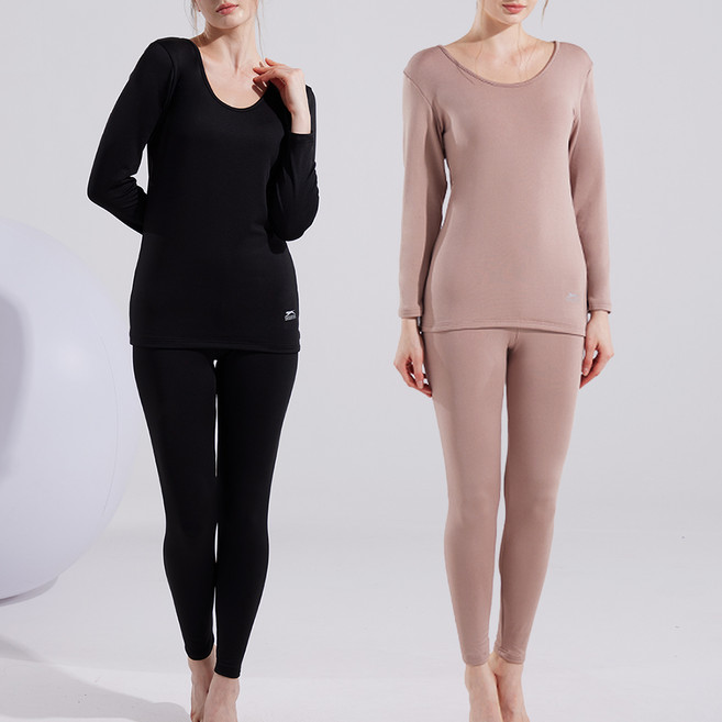 Slazenger 女性用 Body Warm 修身版型衛生衣褲組