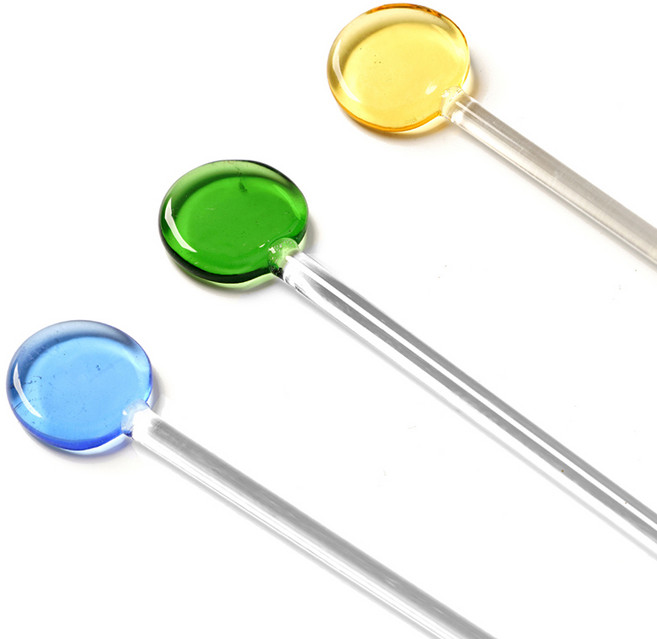 벨르디자인 유리 원톤 머들러 3종 세트, 그린, 옐로우, 블루, 1세트